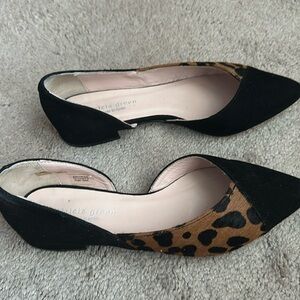 Black and cheetah print , calf hair, made in Spain